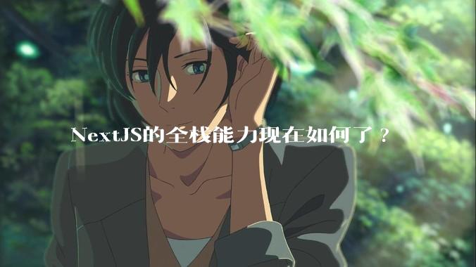 NextJS的全栈能力现在如何了?